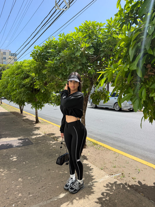 Black Skinny Jacket Set