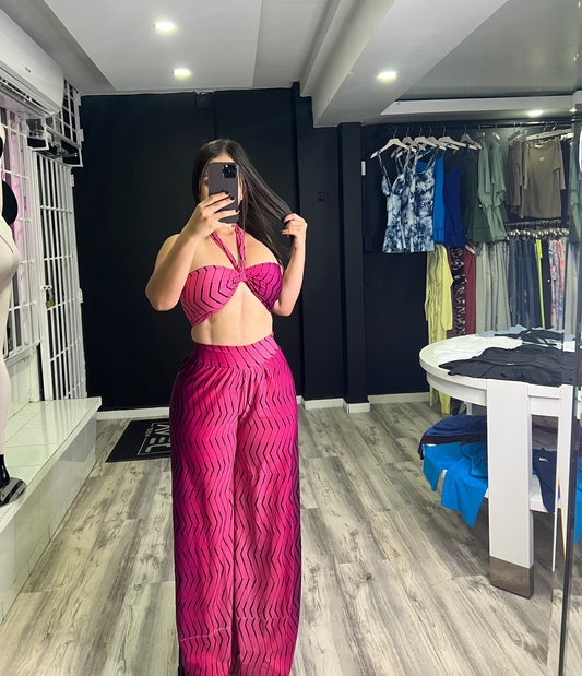 Pink/Black Palazzo GALA Set