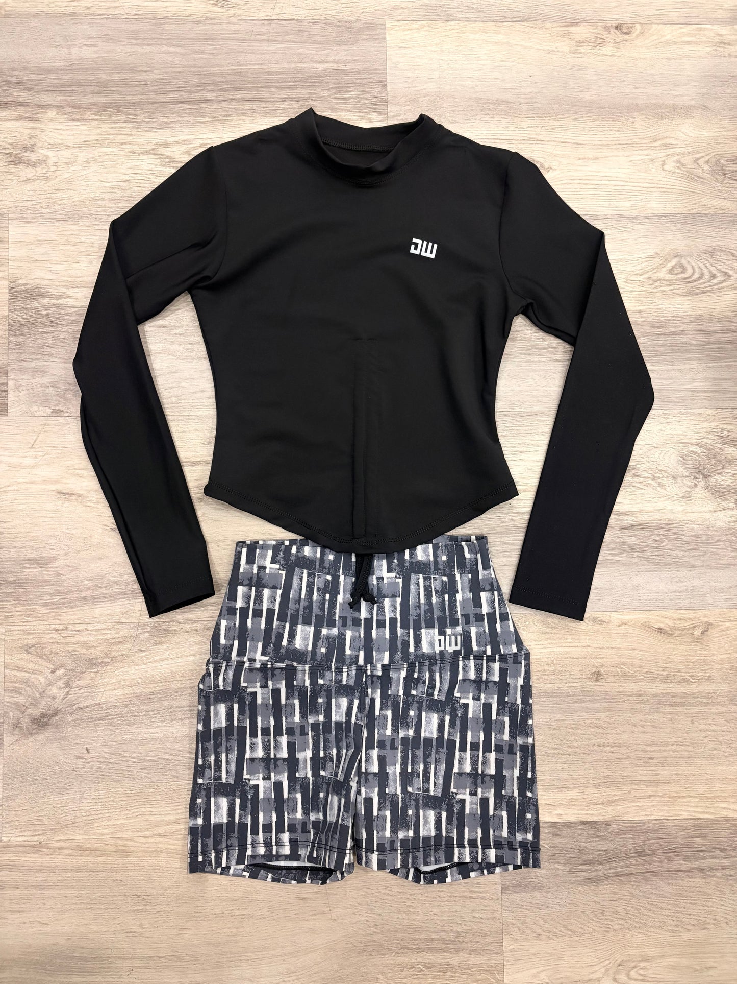 Black Matching Short Set