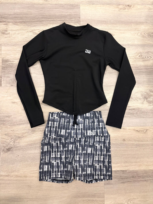 Black Matching Short Set