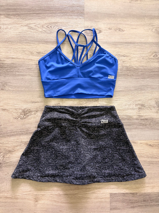 Blue Matching Skirt Set