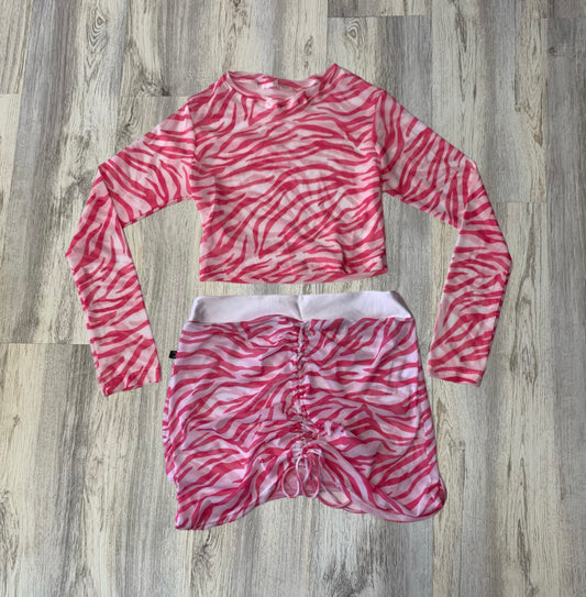 Pink Zebra Set Cover Up