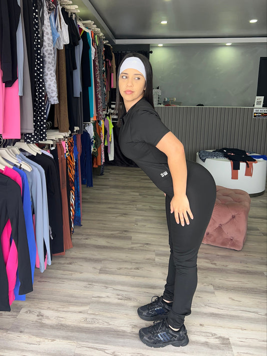 Black Shirt Long Jumpsuit