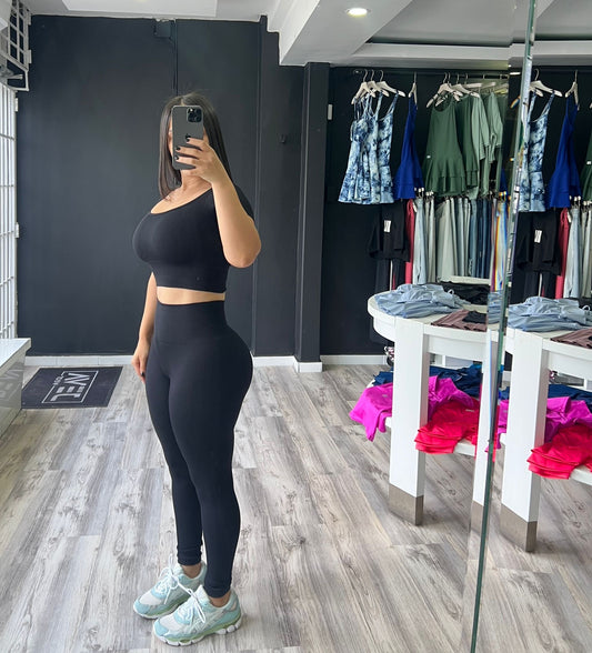 Black Shirt Long Set