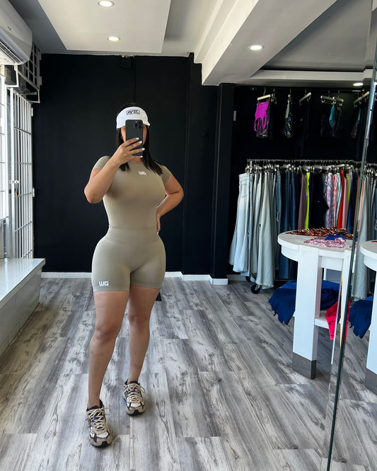 Nude Srunch Butt Short Set