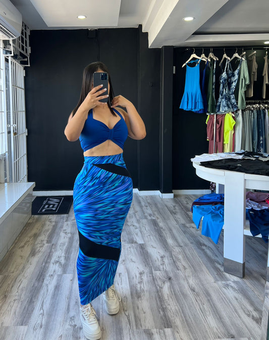 Royal Blue Maxi Skirt GALA Set