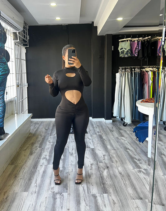Black Long-Sleeve GALA Jumpsuit