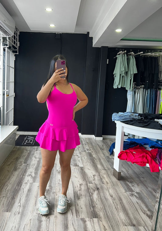 Fucsia Crossed Dress