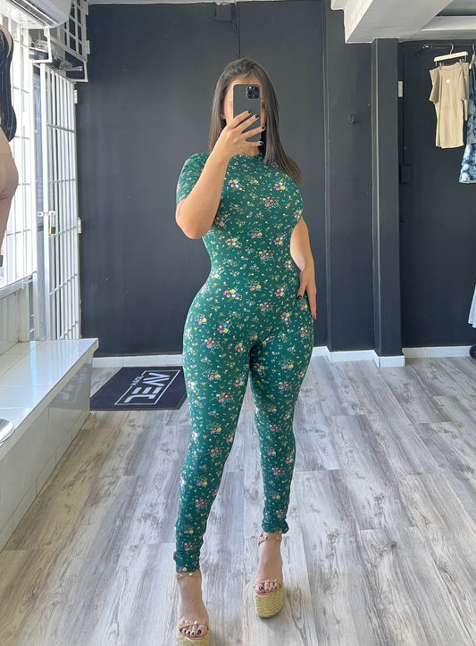 Green Shirt Sleeve GALA Jumpsuit