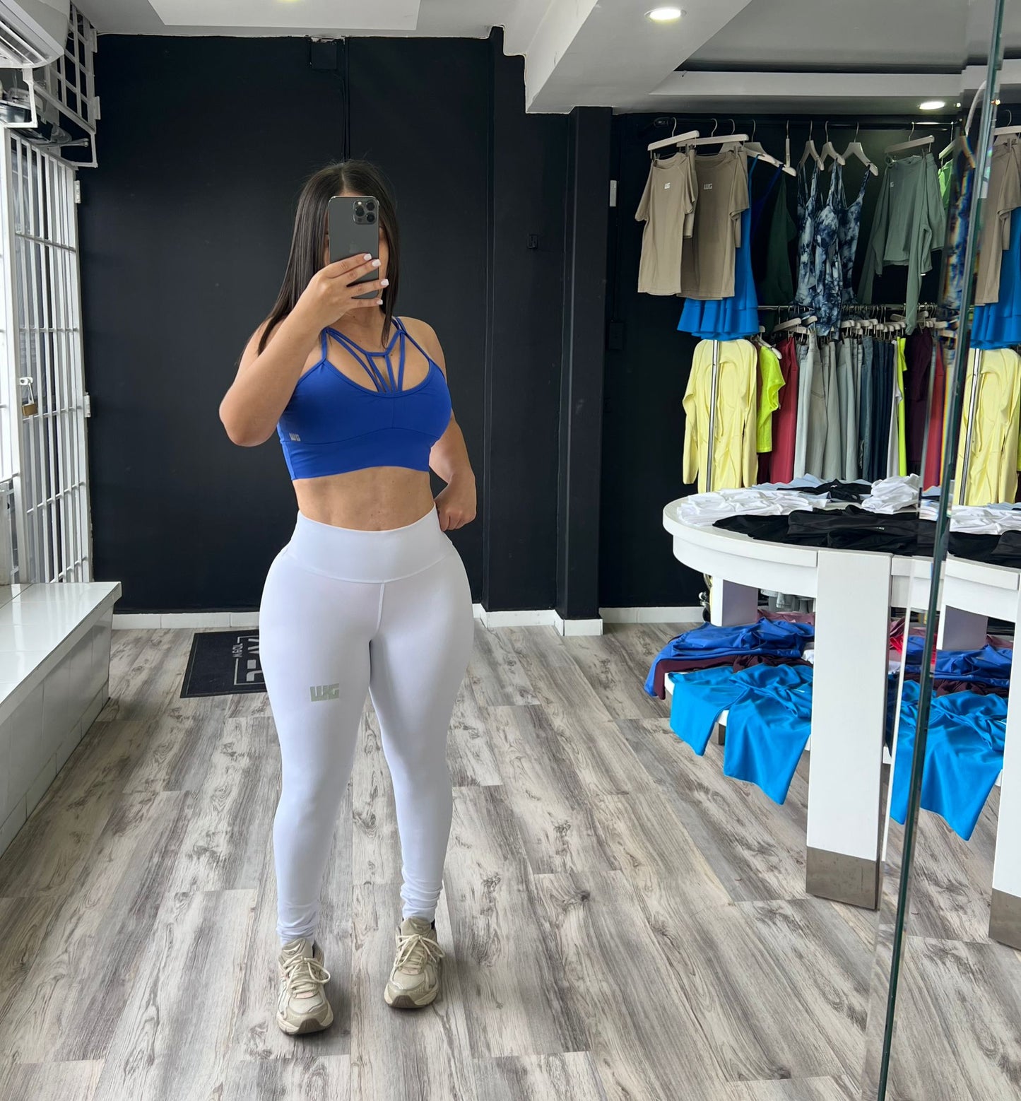 Blue/White Matching Long Set